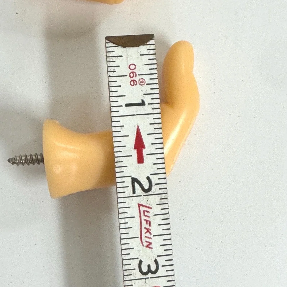 Vintage plastic wall screw mount hook sets